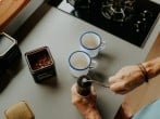 Grinding coffee Grinding coffee